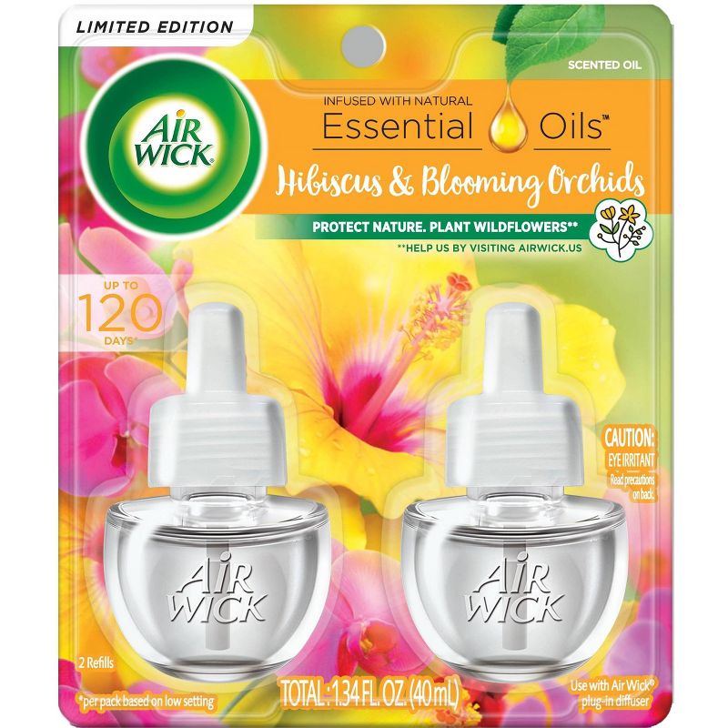 Air Wick Scented Oil - Twin Refill Hibiscus and Blooming Orchids - 1.34 fl oz