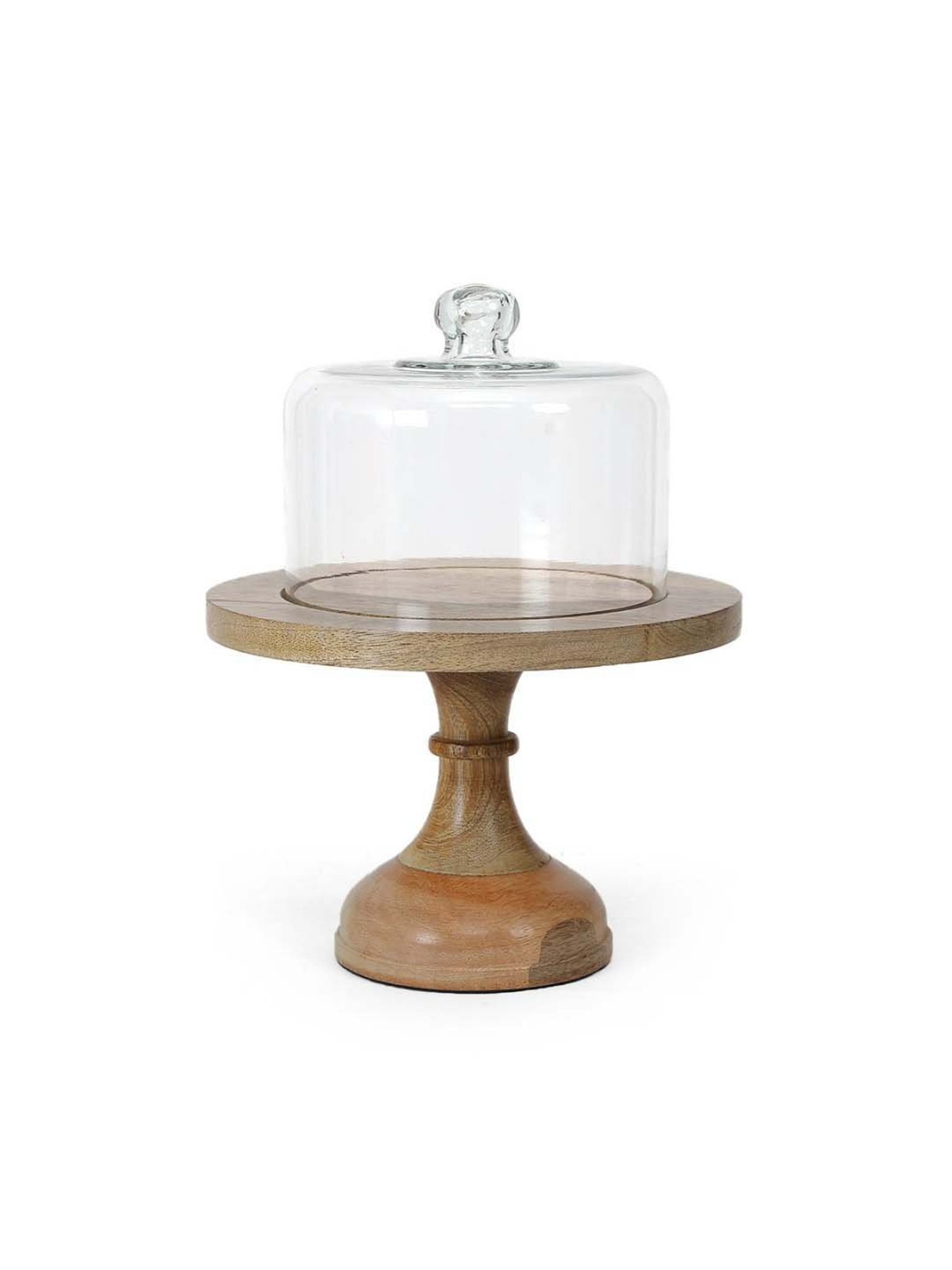 India Circus Color Bordered Blue Bone China Cake Stand