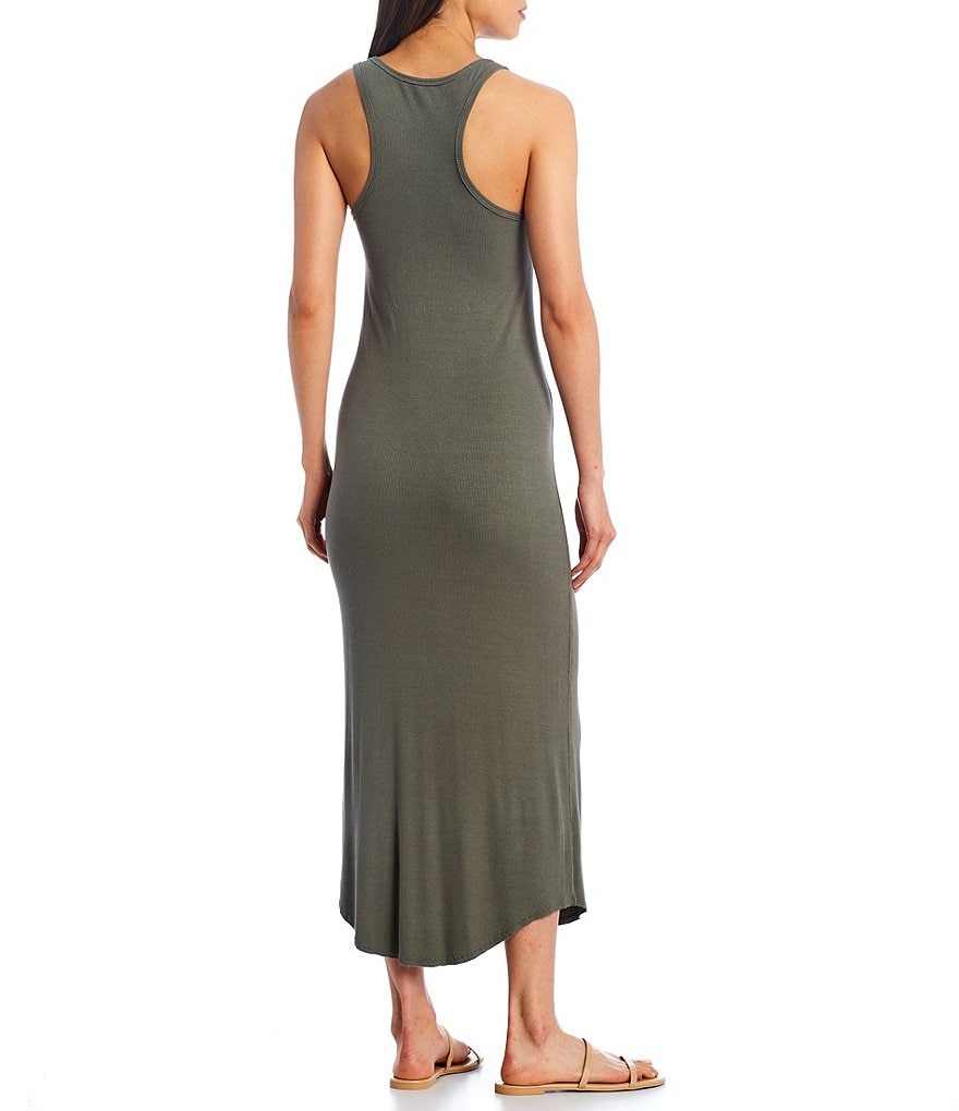 Anne Klein Sport Carlita Jewel Neck Sleeveless Midi Shift Tank Dress