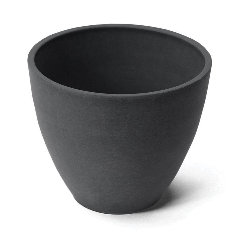 Algreen Valencia 10 Inch x 8.3 Inch Flower Garden Planter, Charcoal (2 Pack)