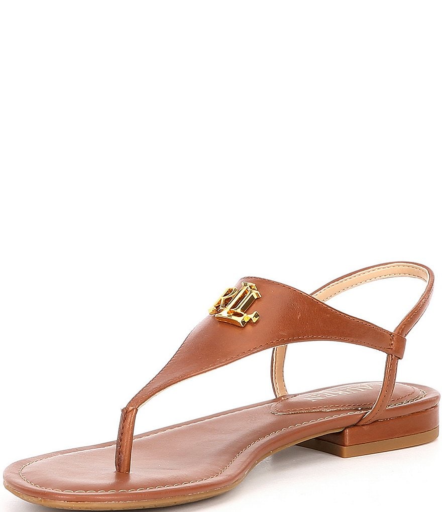 Lauren Ralph Lauren Ellington Logo Leather Sandals