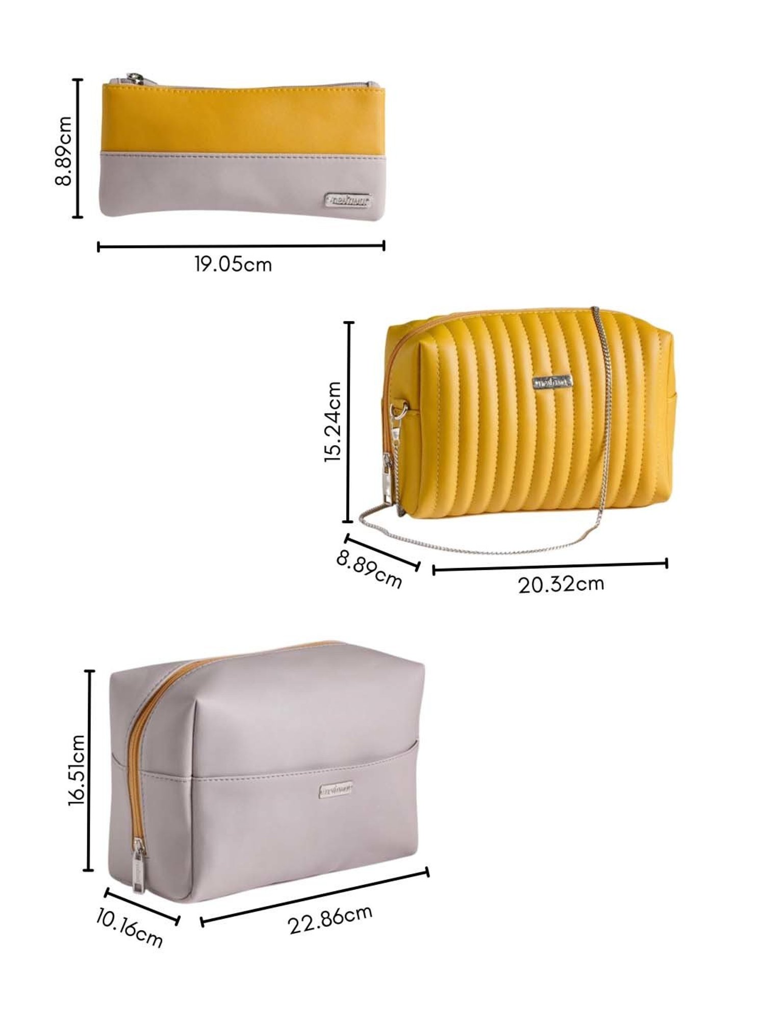 HOSTA HOMES Black Pvc Parachute Material Zipper Bag - Set of 2