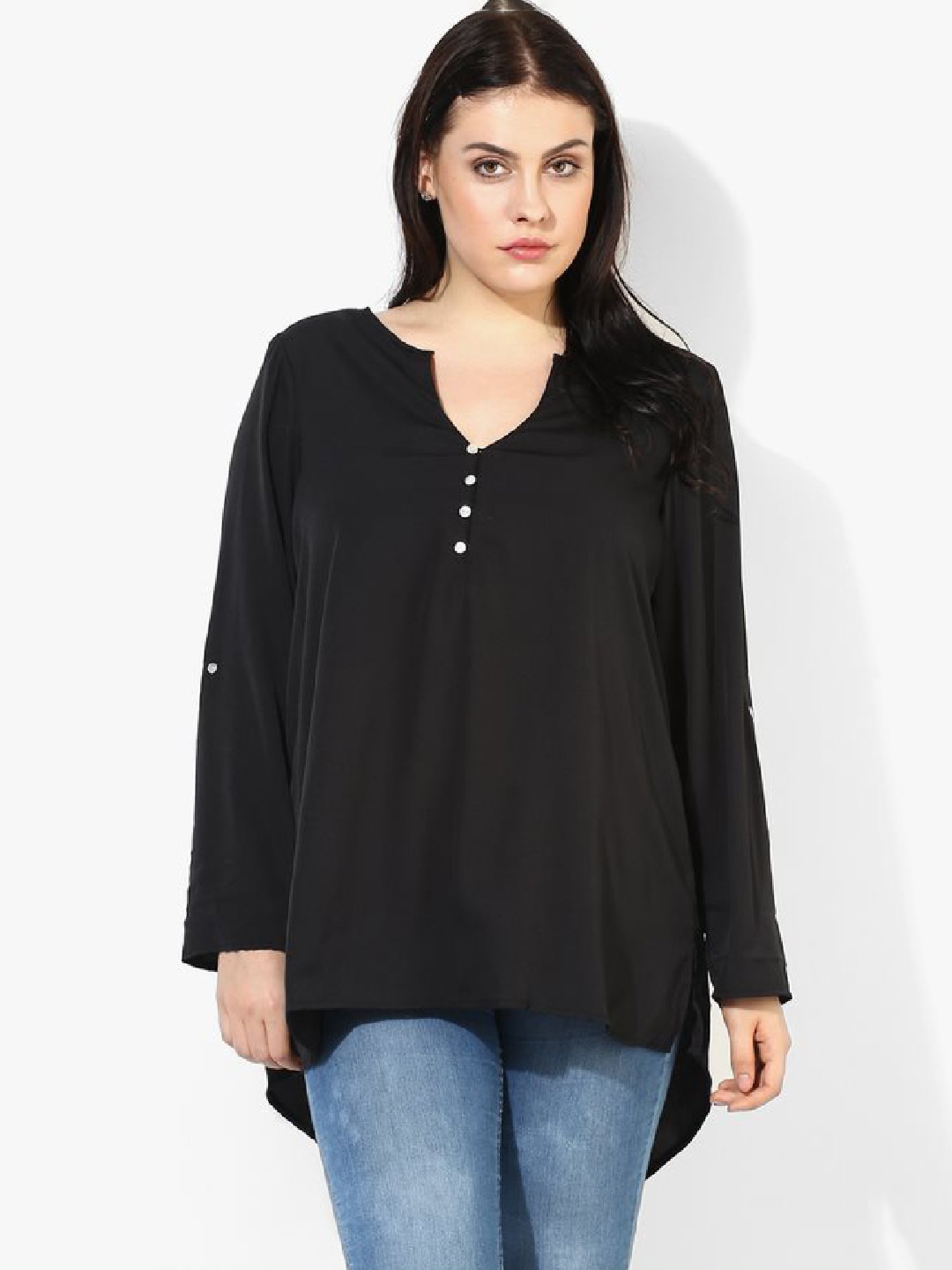 Qurvii Black High-Low Top