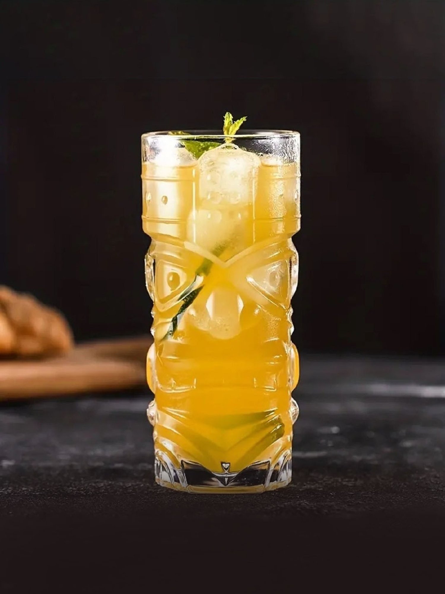 Melbify Tiki Hawaiian Style Transparent Cocktail Glasses 350ml - Set of 6