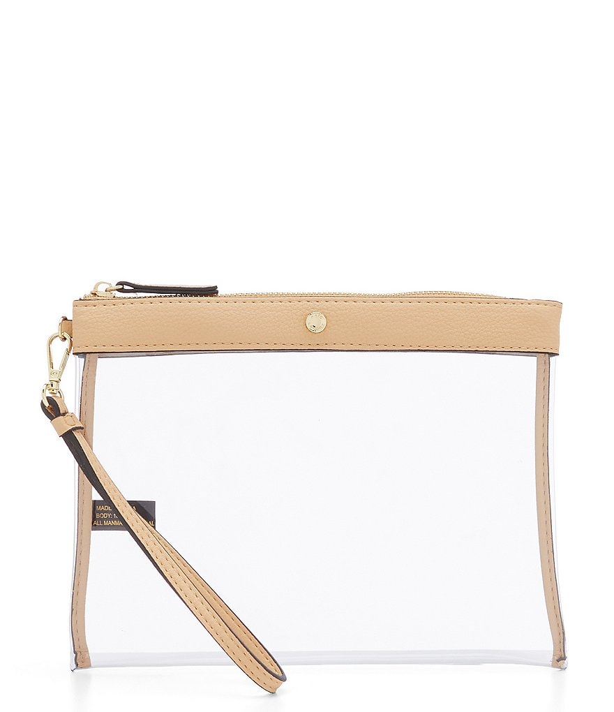 Kate Landry Stadium Clear Zip Wristlet