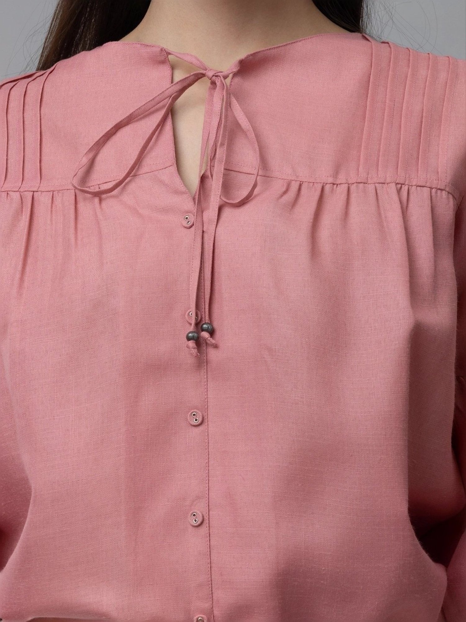 PURYS Pink Regular Fit Top