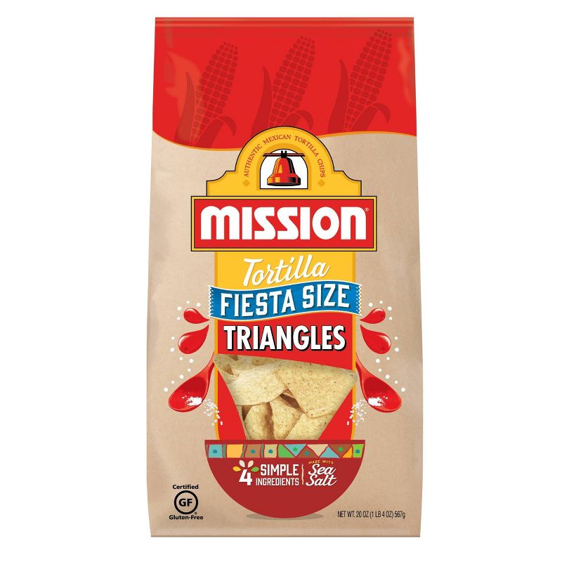 Mission Fiesta Size Triangles Tortilla Chips - 20oz