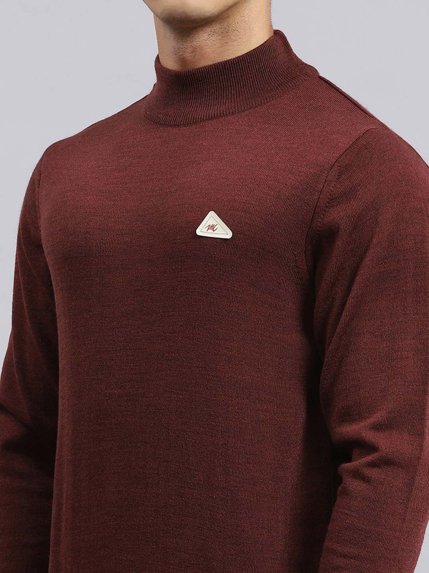 Monte Carlo Dark Rust Regular Fit Sweater