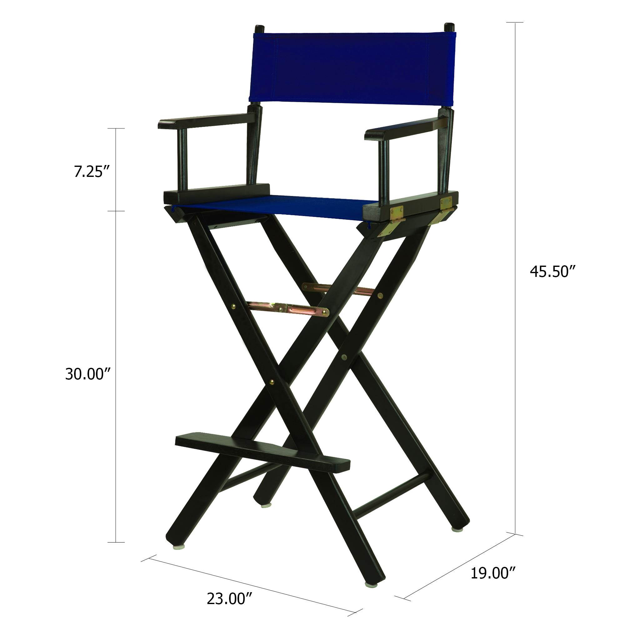 Casual Home 230-02-021-13 30 in. Directors Chair Black Frame with Royal Blue Canvas