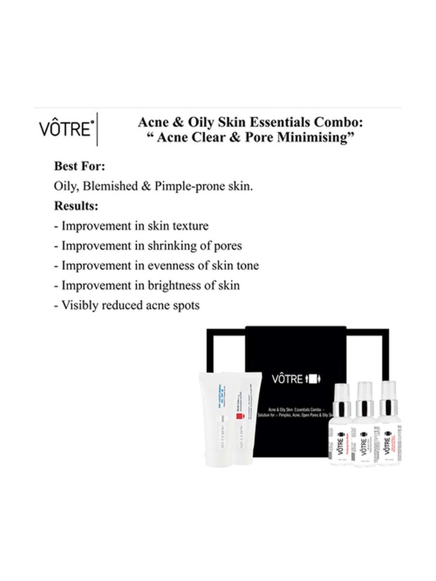 Votre Acne & Oily Skin Essential Combo Solution