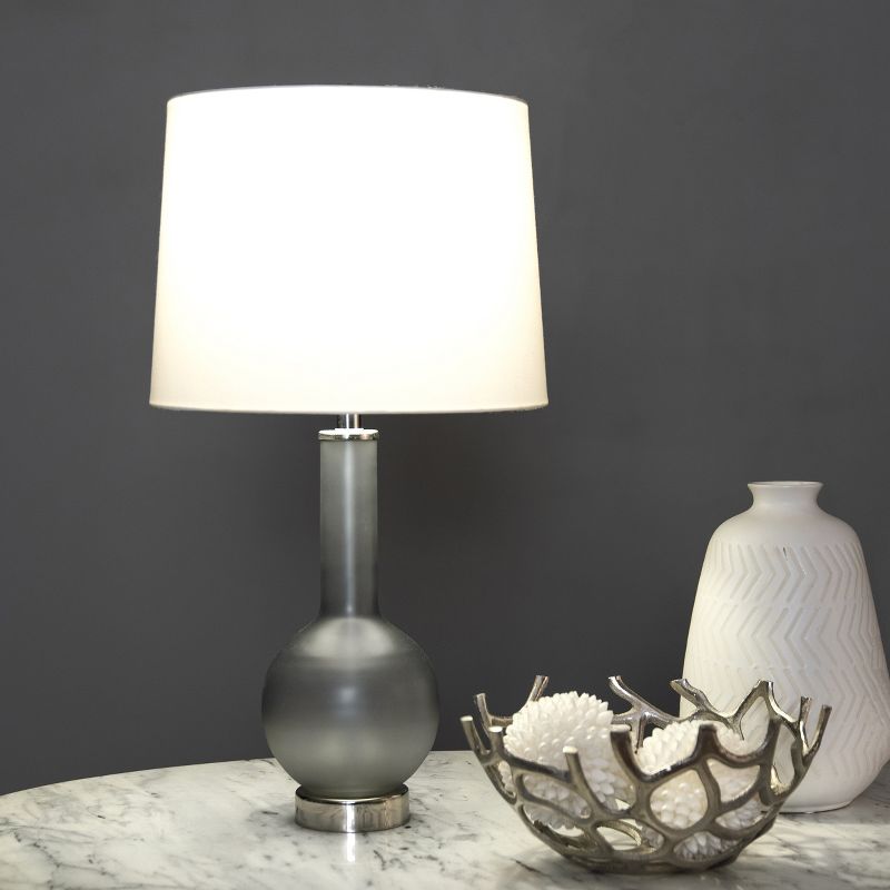 nuLOOM Dover Glass 26" Table Lamp Lighting - Gray 26" H x 14" W x 14" D