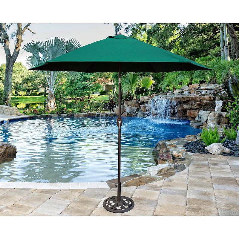 9' Round Crank Patio Umbrella - Green