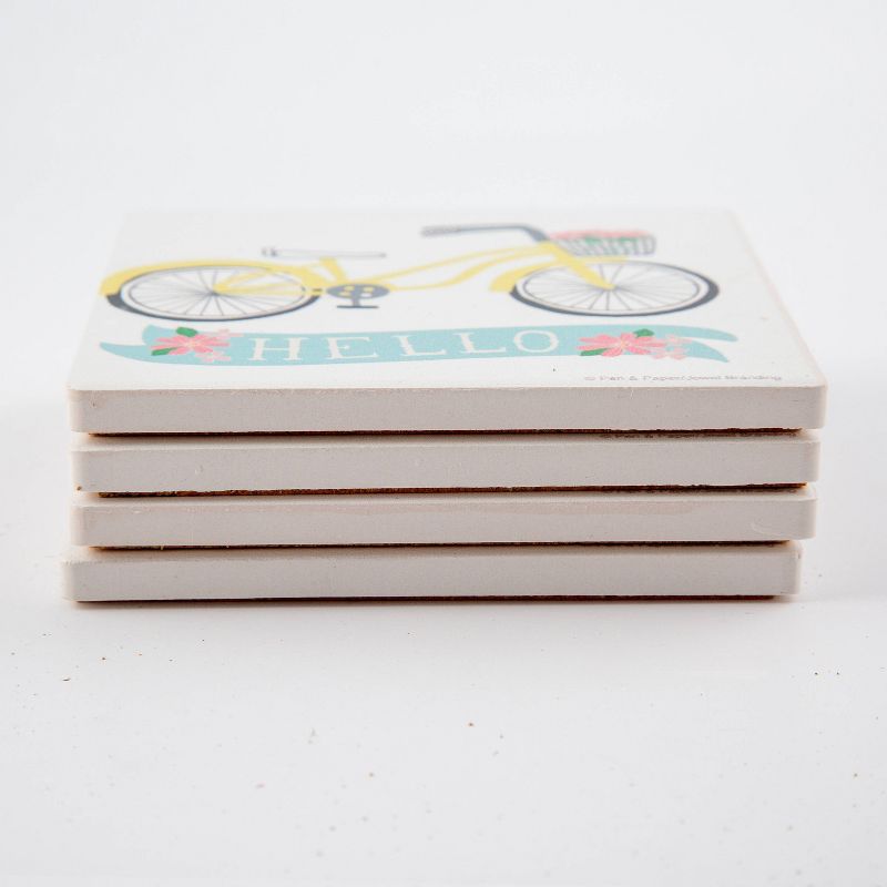 Thirstystone Hello Bike Coaster Set of 4