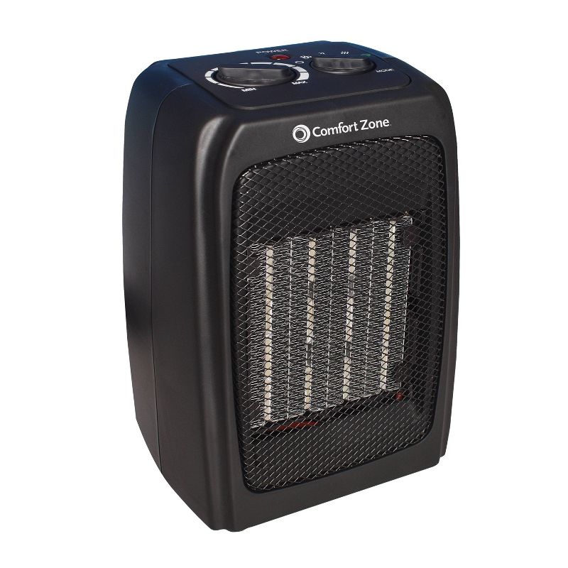 Comfort Zone Ceramic Heater Energy Save Black
