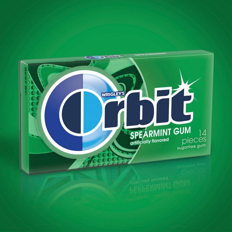 Orbit Spearmint Sugar Free Chewing Gum Single Pack -14 Piece