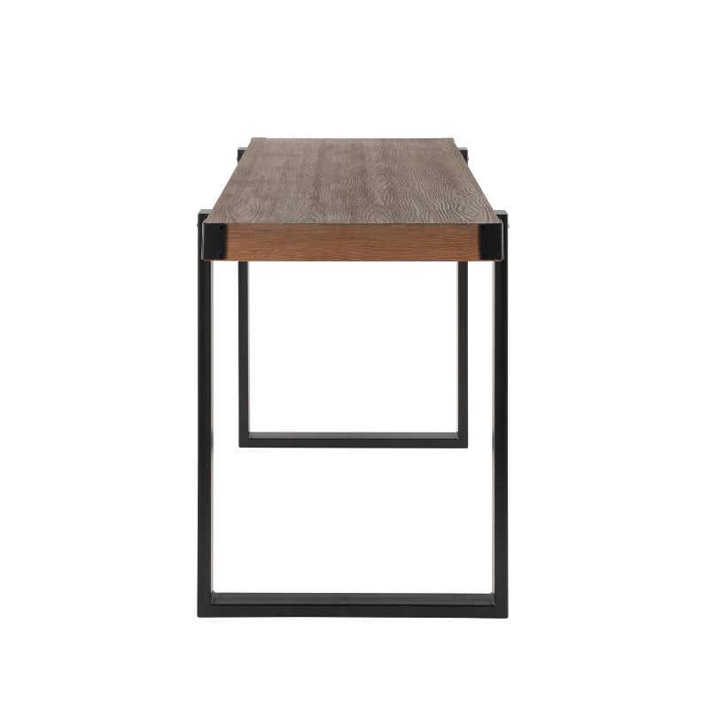 Odessa Industrial Counter Height Dining Table Black/Brown - LumiSource