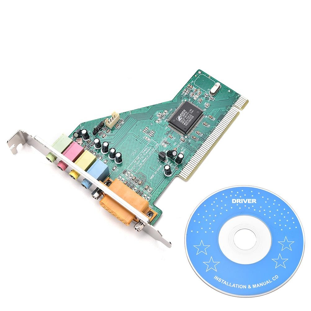 4 Channel 5.1 Surround 3D PC PCI Sound Audio Card w/Game MIDI Port Sound Card