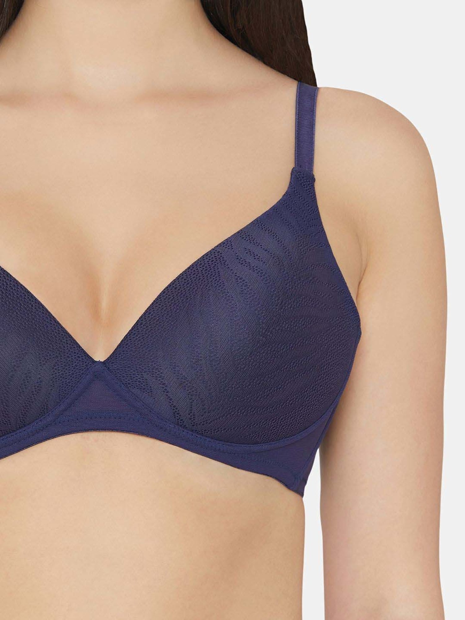 Wacoal Navy Self Pattern Everyday Bra