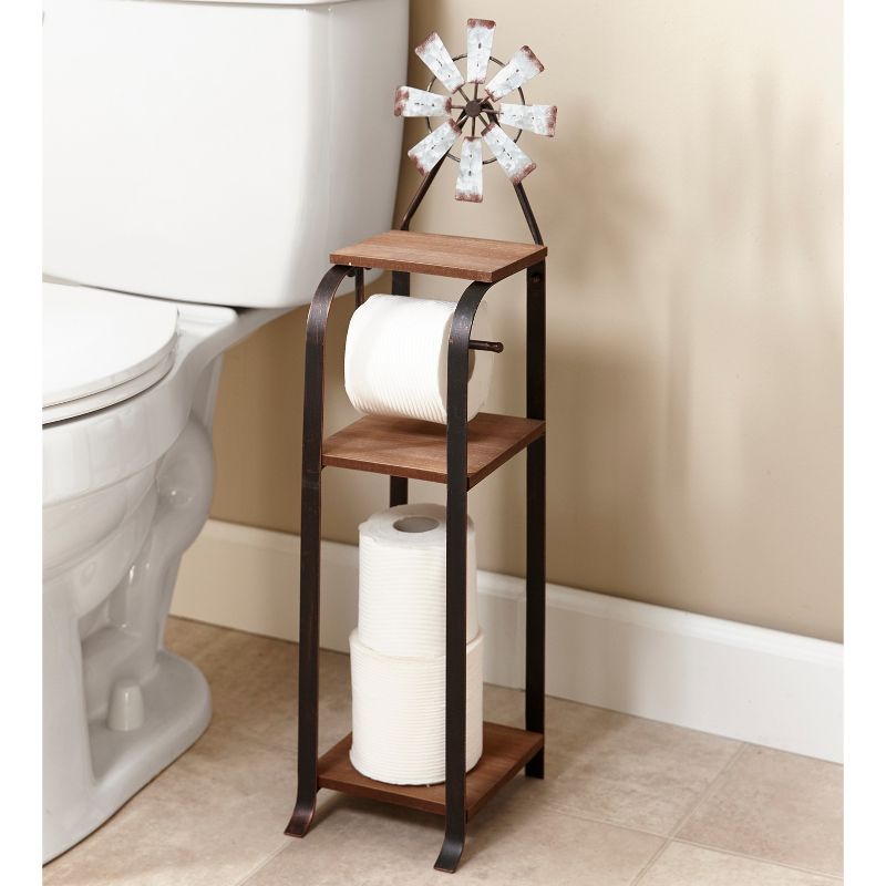 Household Essentials Banana Leaf Toilet Tissue Roll Holder Natural