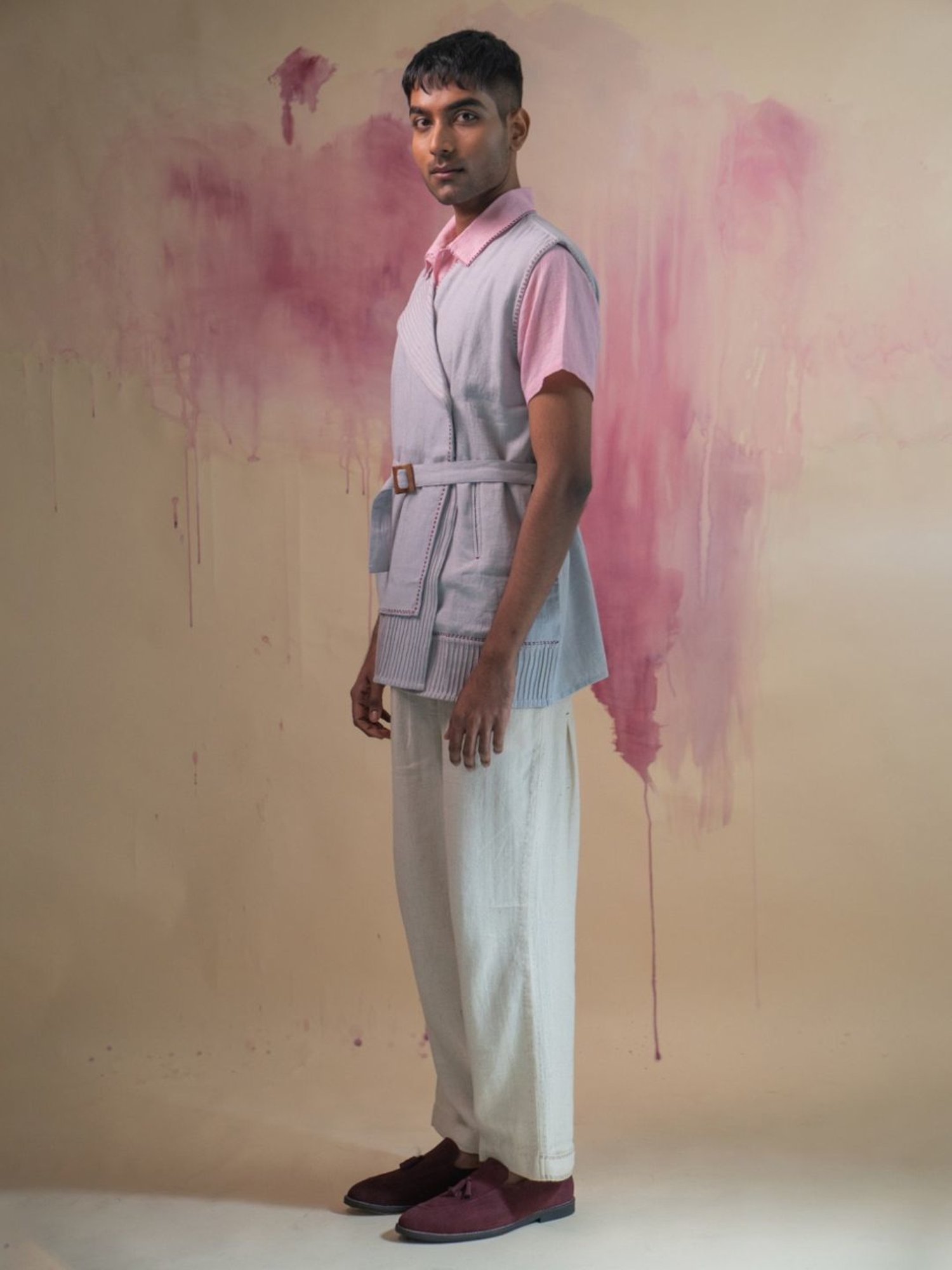 Lafaani Light Grey Phosphene Unisex Asymmetrical Jacket