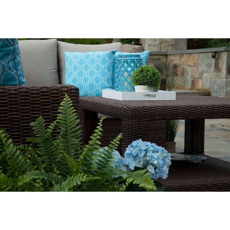 Monteray 4pc Sectional with Sunbrella Fabric Brown - Canopy Home and Garden