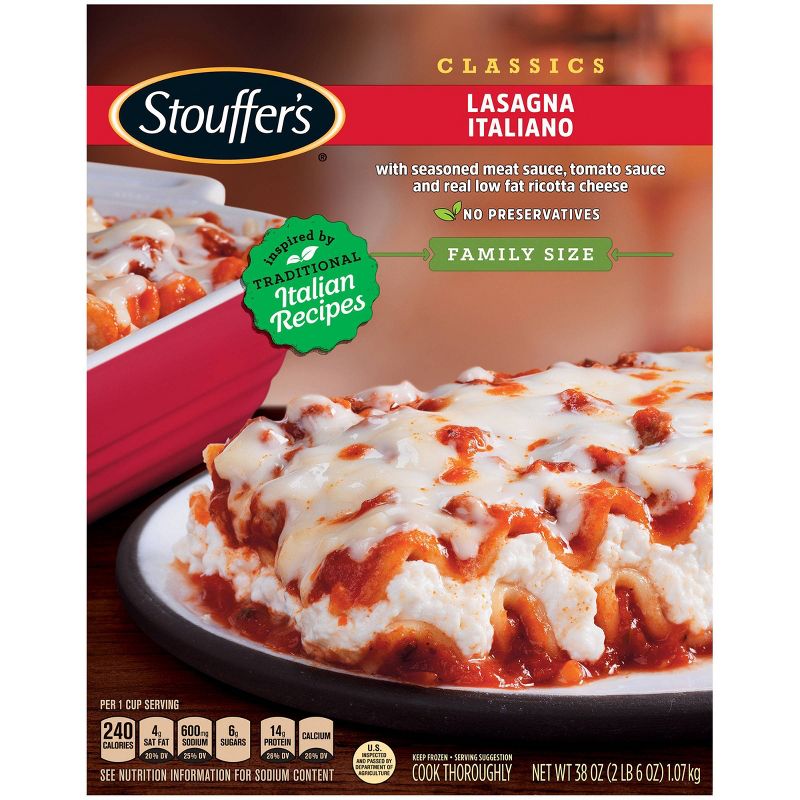 Stouffer's Frozen Lasagna Italiano Family Size - 38oz