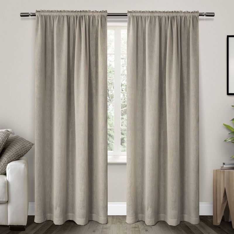 84"x54" Belgian Sheer Curtain Panel Gray - Exclusive Home