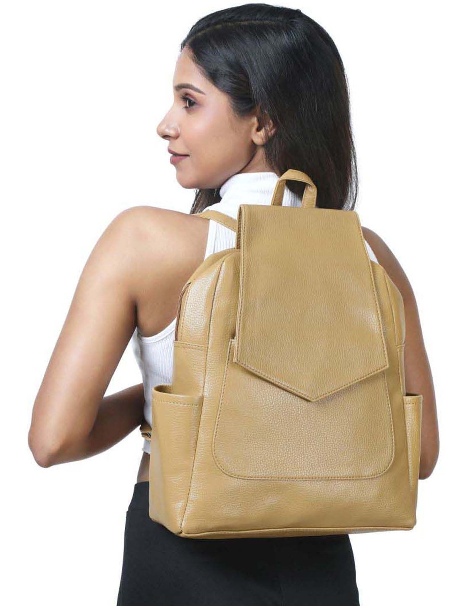 Toteteca Yellow Solid Large Laptop Backpack