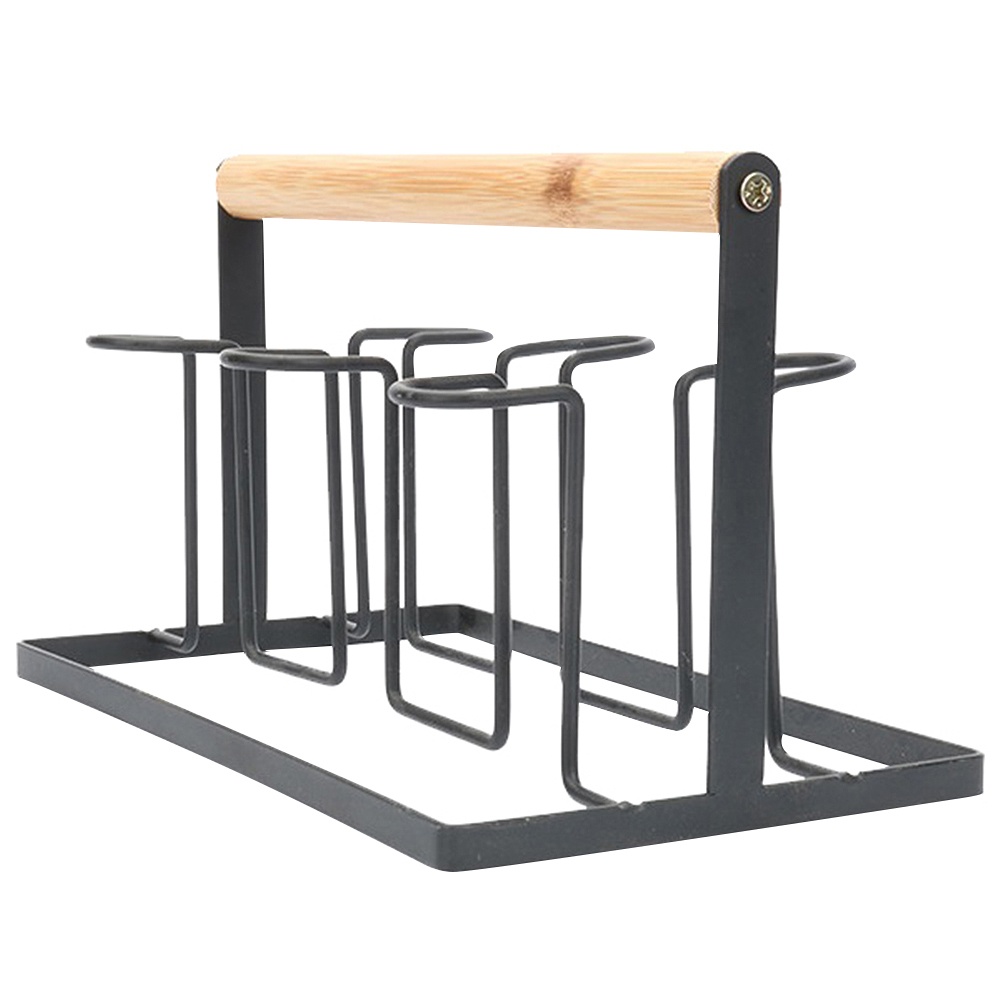 1Pc Nordic Style Water Cup Draining Rack Coffee Mug Storage Holder (Black)