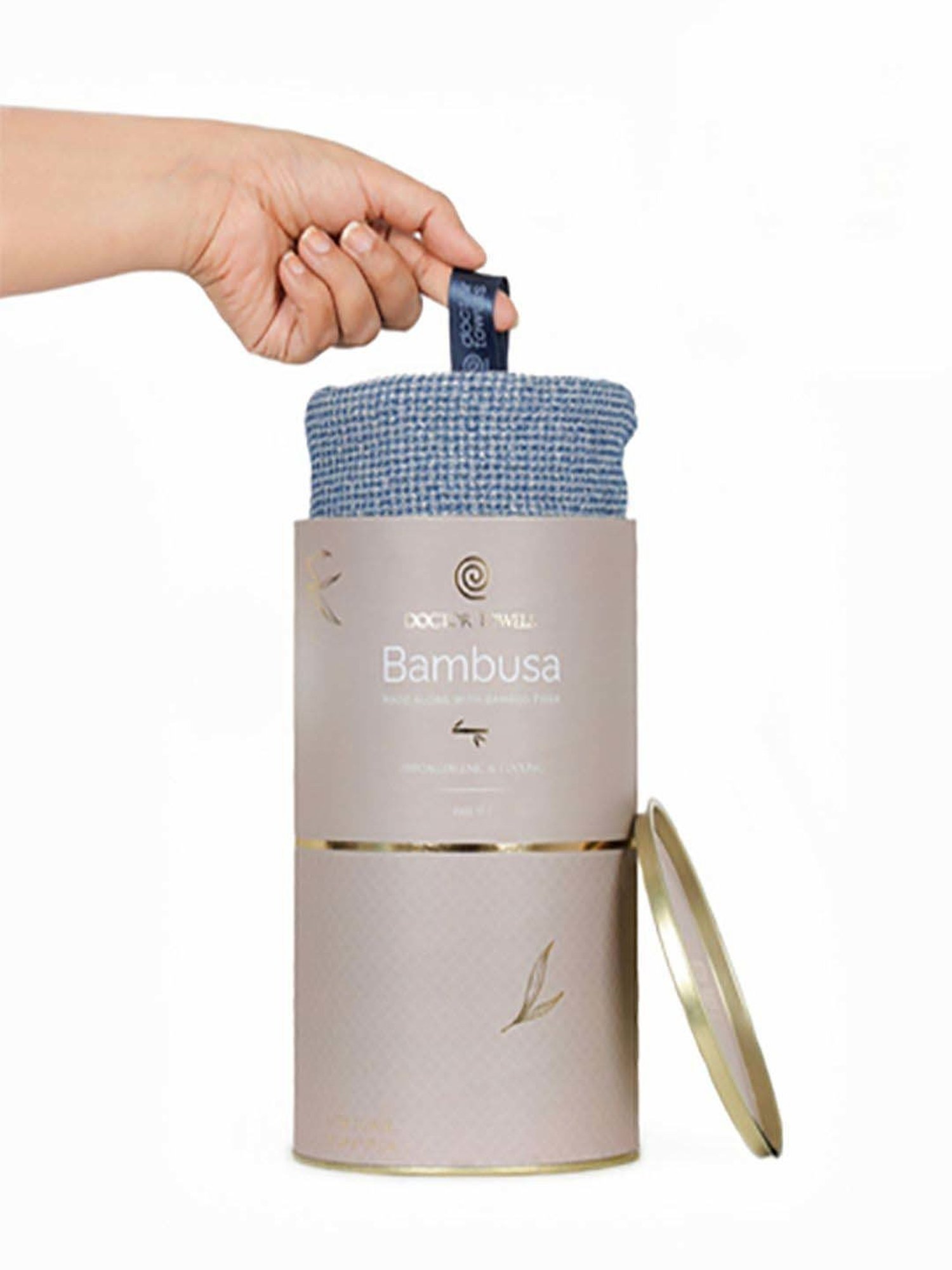 Doctor Towels Denim Blue 400 GSM Bamboo Waffle Bath Towel - Gift Box