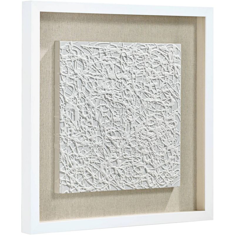 Newhill Designs White Out 23 3/4" Square Framed Wall Art Set of 2