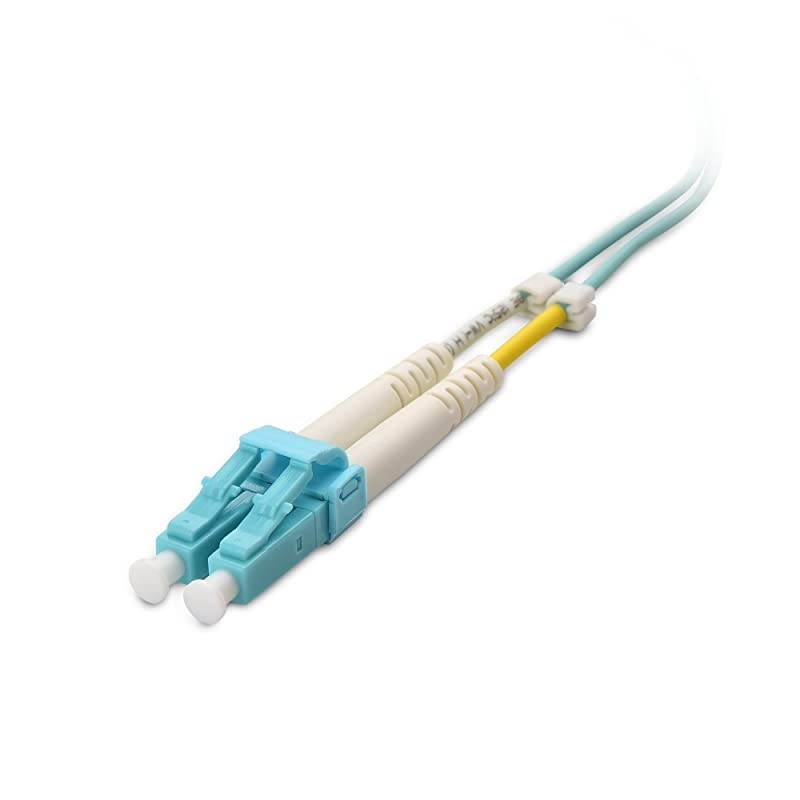 10Gb 40Gb OFNP Plenum Rated Multimode Duplex 50/125 OM4 Fiber (Fiber Optic Cable, LC to LC Fiber Patch Cable) 1m