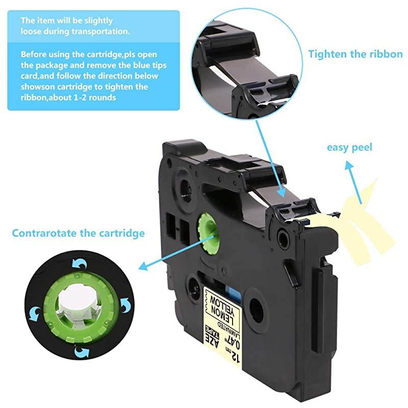 Compatible Tape Replacement for Brother P Touch TZ 12mm 047Inch Laminated Label Maker Tape ClearPurpleBluePinkLemon yellowMint green for PTouch PT D210 H110 D600 1230PC 12806Pack