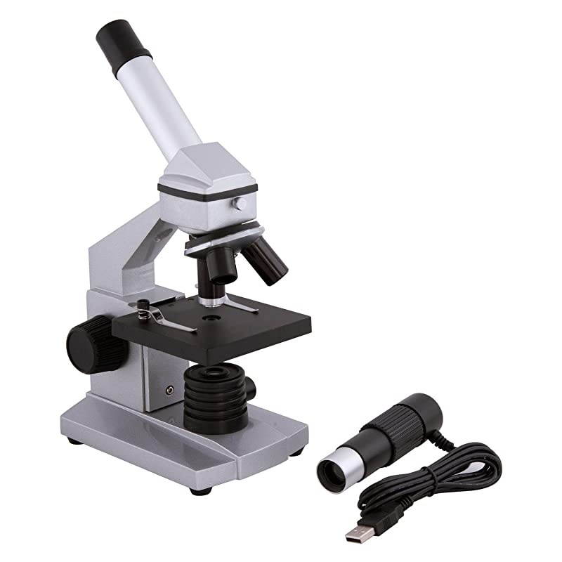 Intermediate Compound Microscope for Kids 40X 1024X Magnification LED Illumination amp Wide Range of Accessories Included USB Eyepiece Directly Connects to Computer