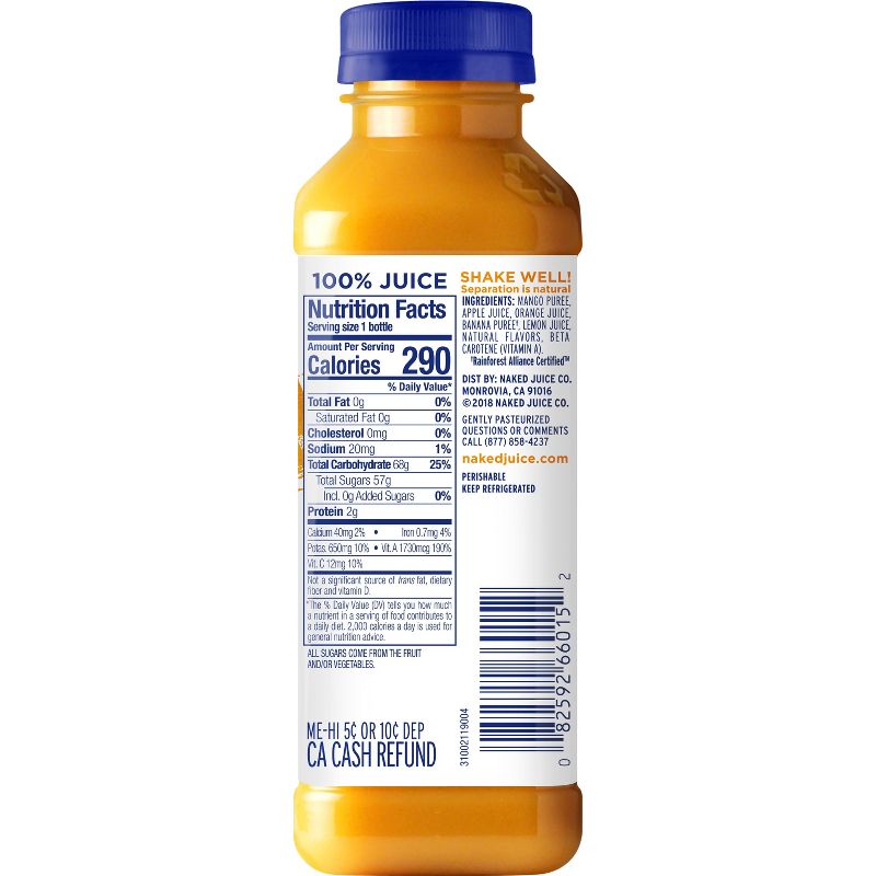 Naked Mighty Mango Fruit Juice Smoothie - 15.2 fl oz Bottle
