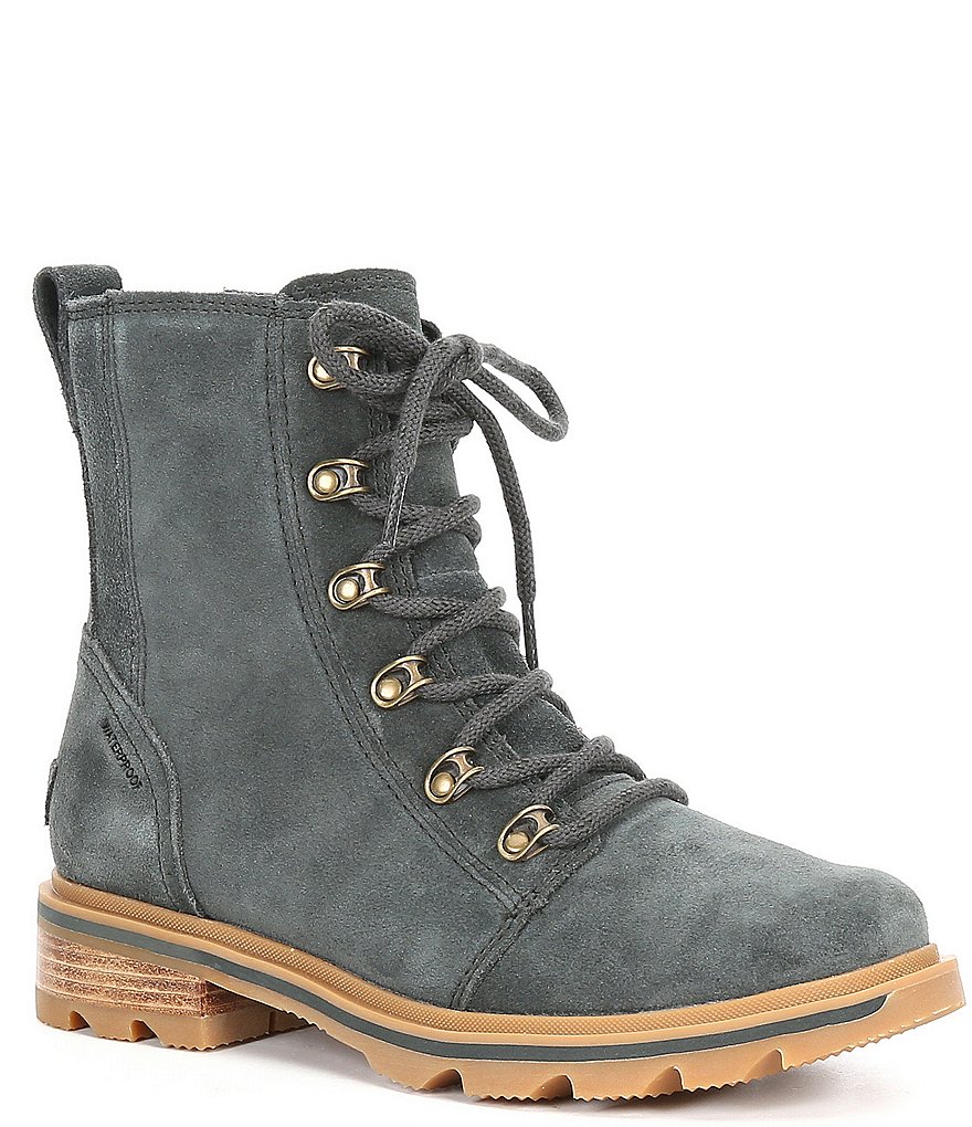 Sorel Lennox Waterproof Suede Lace-Up Booties