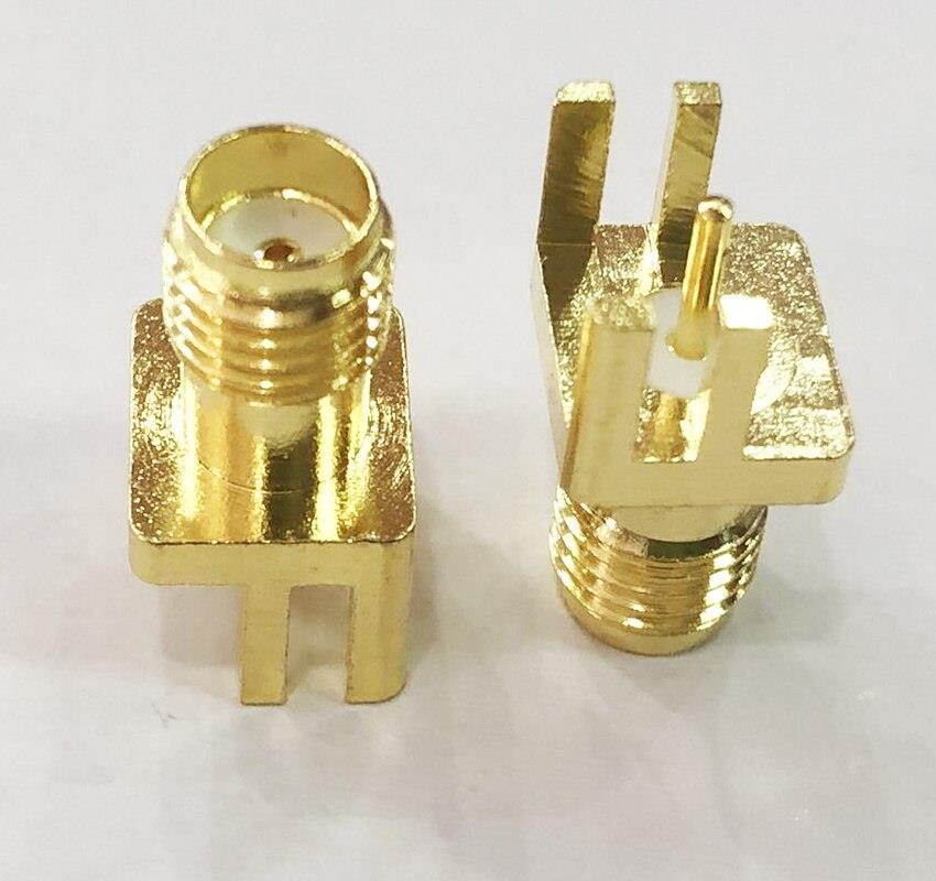 20pcs SMA Female Jack Socket 1.6mm End Launch PCB Mount Wide Flange Solder Connector