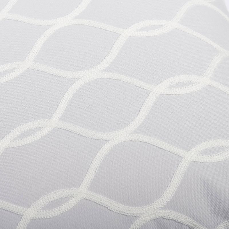 18"x18" Oval Lattice Square Throw Pillow Gray - Sure Fit