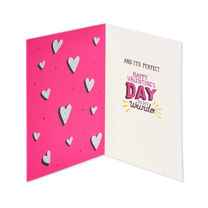 Funny Weird Valentine's Day Card with Flocking