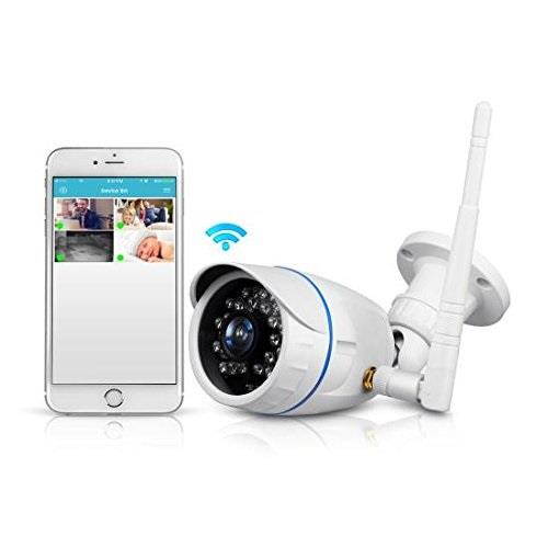 Wireless Outdoor IP Security Camera - Weatherproof HD 720p Home WiFi Surveillance Internet Video w/ Built in16g SD Storage - Motion Detection Night Vision for PC iOS Android - Serenelife IPCAMHD15