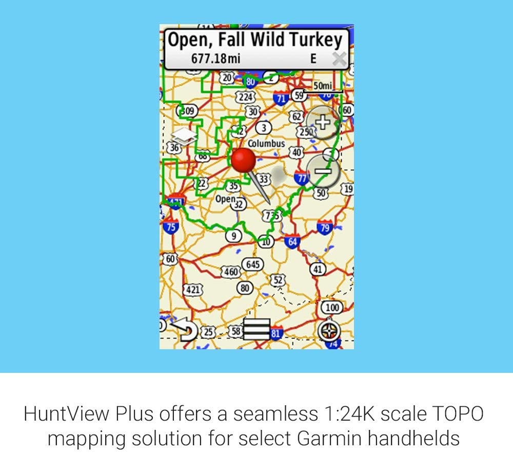 Garmin Huntview Plus, Preloaded microSD Cards With Hunting Management Units for Garmin Handheld GPS Devices, New Hampshire+Vermont