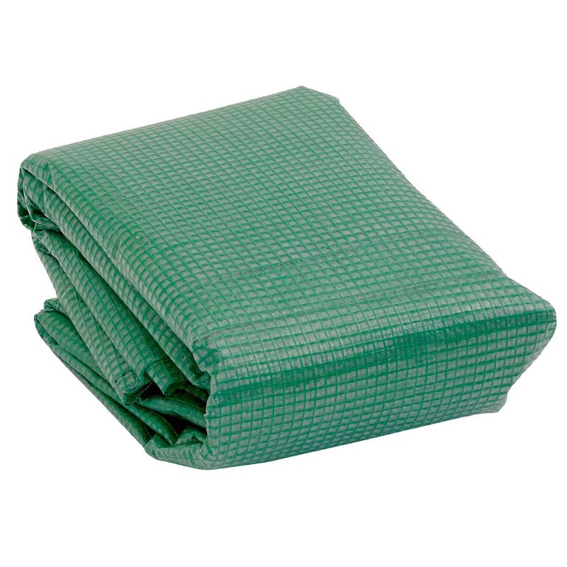 2 Tier 8 Shelf Greenhouse PE Replacement Cover Green - To Fit Ogrow Item OG4979-2T8