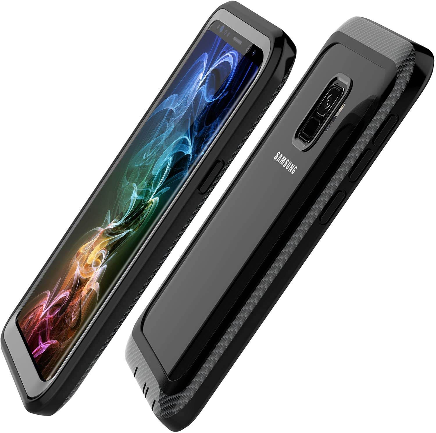 Samsung Galaxy S9 Case, Built-in Screen Protector Full Body Clear Cover Case Shockproof Heavy Duty Protective Case for Samsung Galaxy S9