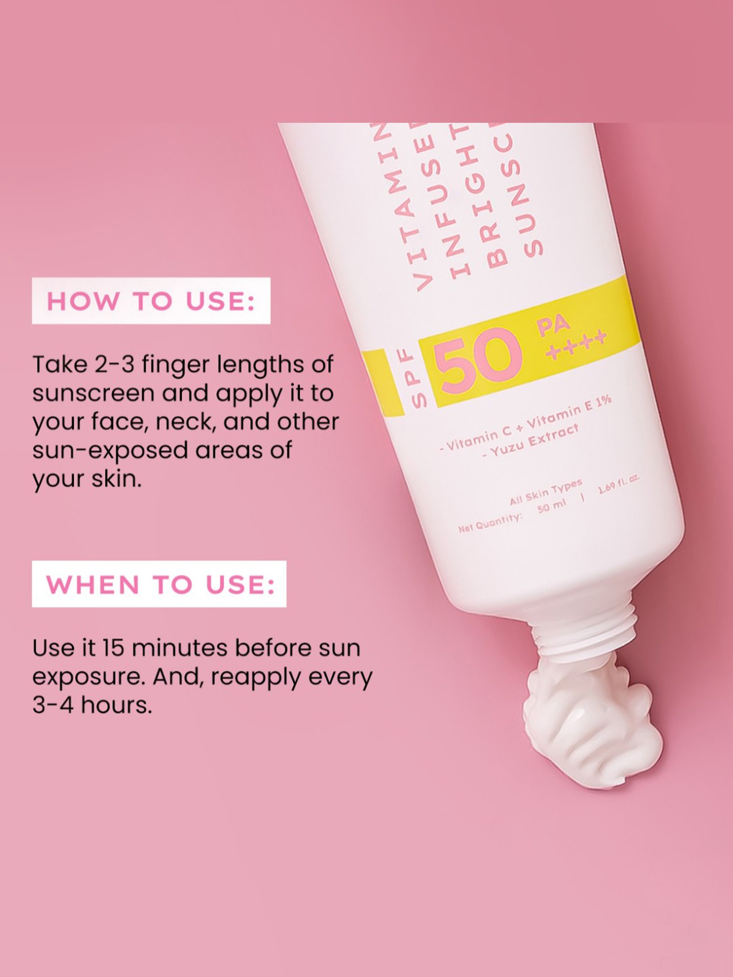 Hyphen Vitamin Infused Brightening Sunscreen SPF 50 PA++++ - 50 ml