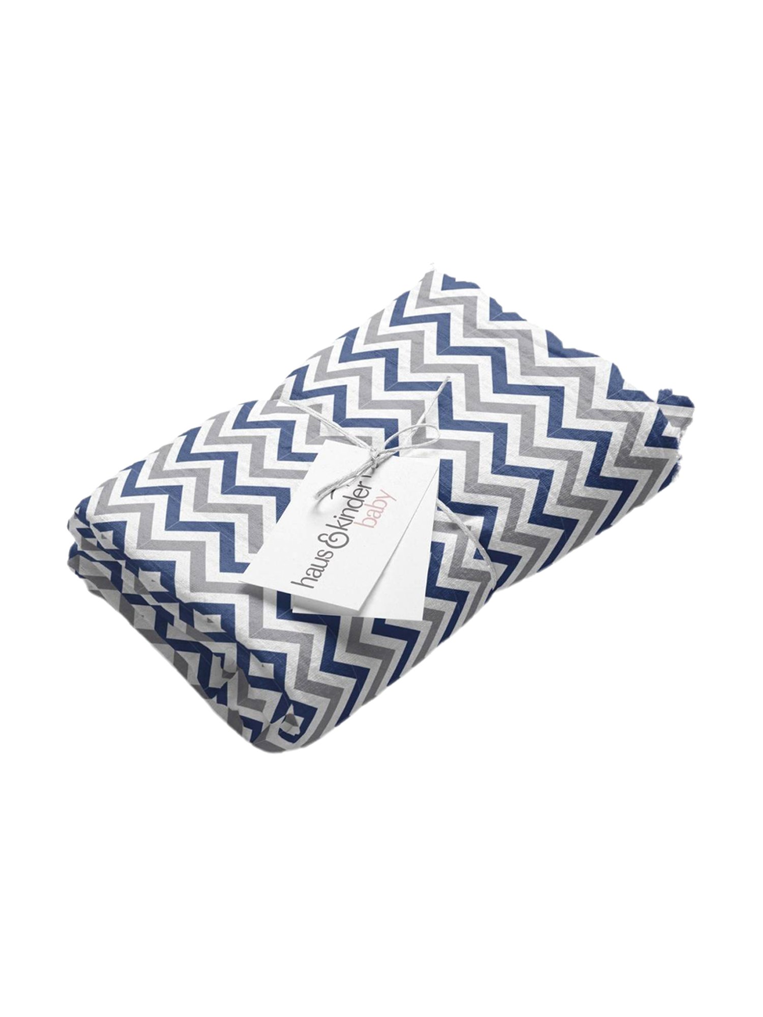Haus & Kinder Printed Blue 40 TC Cotton New Born Swaddle Wrap - Set of 5