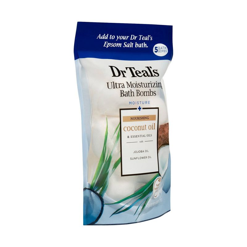 Dr Teal's Coconut Oil Ultra Moisturizing Bath Bombs - 5ct - 7.8oz