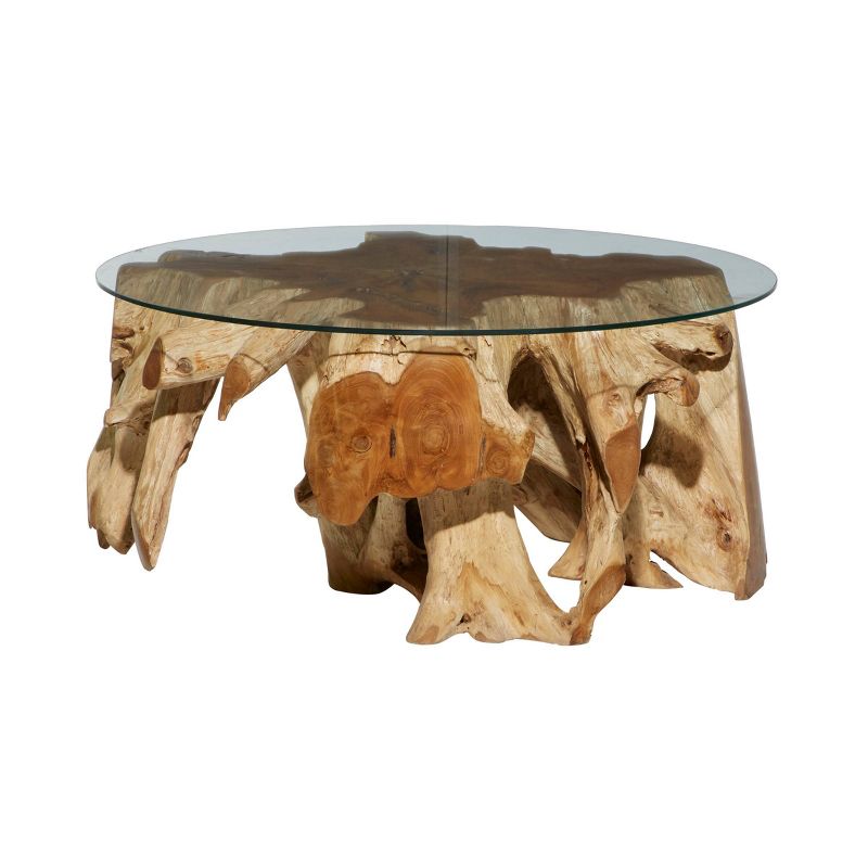 Rustic Teak Wood Coffee Table Brown - Venus Williams Collection