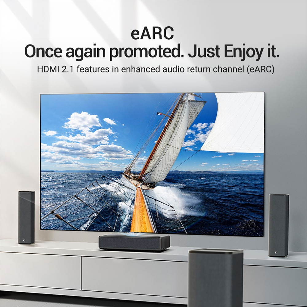 Vention HDMI 2.1 Cable HD Cable with 8K Resolution 4K@120Hz 3D Vision 48Gbps Bandwidth for Computer Smart Box Projector 3m