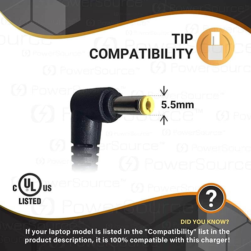 65W 45W UL Listed Extra Long 14Ft AC AdapterCharger for AcerAspireE15 N15Q1 N16Q2 E5 E5573 E5575 E5521 R3 R3471 Aspire 5 V5 V3 R7 M5 S3 E1 ES1 PA165086 Laptop PowerSupply Cord