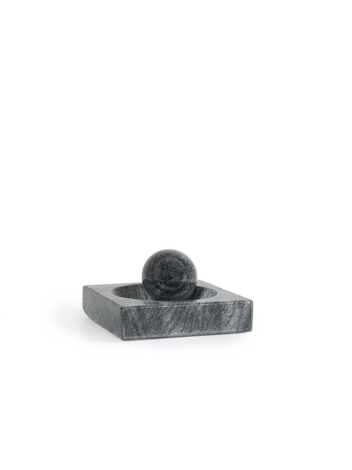 ellementry Erebus Grey Marble Mortar with Pestle - Set of 1